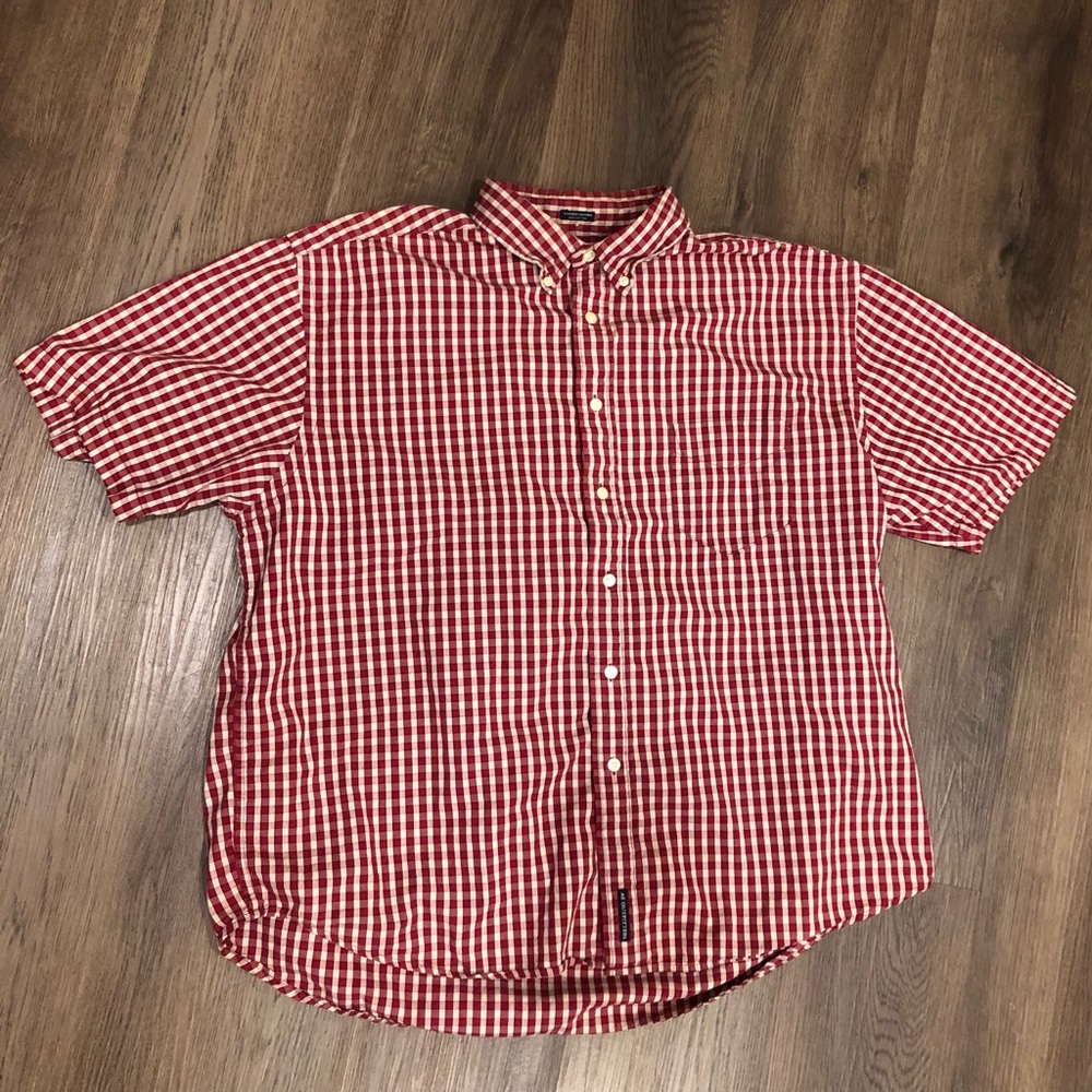 American Eagle Outfitters Button Down Plaid Short Sleeve Shirt